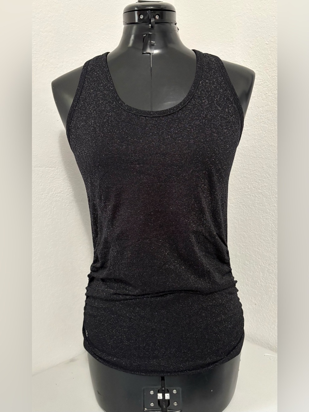 Athleta Women Tank Top Small Speed light Glow Raceback Shimmer lightweight